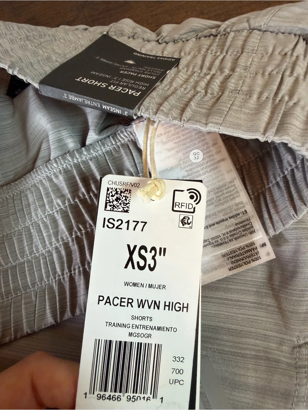 Adidas Pacer High Rise 3” Running Shorts Women’s XS Gray NWT Athletic Training
